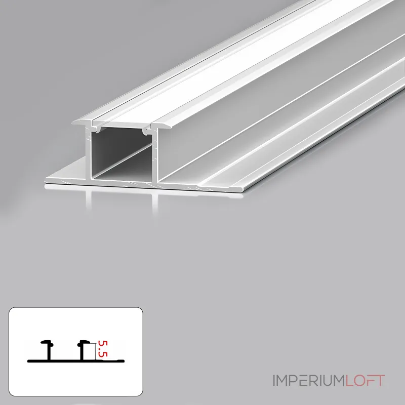 Профиль соединительный под LED ленту для панелей 5 мм серебристый 6050-88 от KBOOS Профиль соединительный под LED ленту для панелей 5 мм серебристый 6050-88 от KBOOS