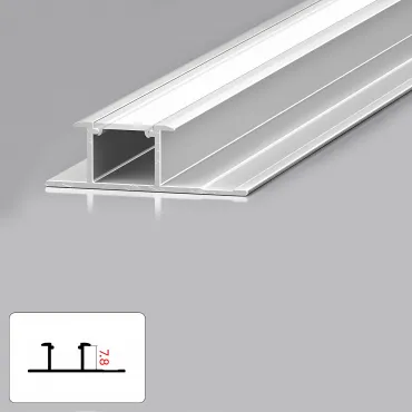 Профиль соединительный под LED ленту для панелей 7 мм серебристый 6052-88