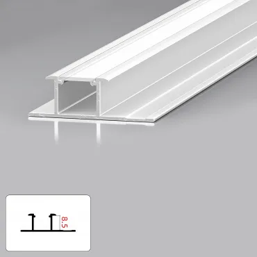 Профиль соединительный под LED ленту для панелей 8 мм белый 6071-88 Профиль соединительный под LED ленту для панелей 8 мм белый 6071-88