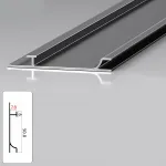 Профиль плинтус напольный алюминиевый для панелей 7 мм серый 5986-88 от KBOOS Профиль плинтус напольный алюминиевый для панелей 7 мм серый 5986-88 от KBOOS