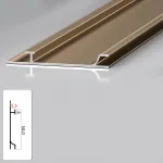 Профиль плинтус напольный алюминиевый для панелей 5 мм золотой 6002-88 от KBOOS Профиль плинтус напольный алюминиевый для панелей 5 мм золотой 6002-88 от KBOOS