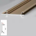 Профиль алюминиевый для стеновых панелей 9 мм золотой 50*6*9,5 6006-88 от KBOOS Профиль алюминиевый для стеновых панелей 9 мм золотой 50*6*9,5 6006-88 от KBOOS