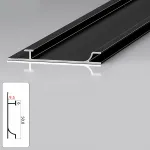 Профиль плинтус напольный алюминиевый для панелей 9 мм черный 5994-88 от KBOOS Профиль плинтус напольный алюминиевый для панелей 9 мм черный 5994-88 от KBOOS