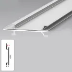 Профиль плинтус напольный алюминиевый для панелей 4 мм серебристый 5977-88 от KBOOS Профиль плинтус напольный алюминиевый для панелей 4 мм серебристый 5977-88 от KBOOS