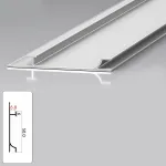 Профиль плинтус напольный алюминиевый для панелей 6 мм серебристый 5979-88 от KBOOS Профиль плинтус напольный алюминиевый для панелей 6 мм серебристый 5979-88 от KBOOS