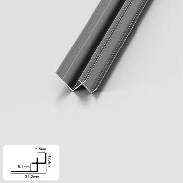Профиль угловой внутренний алюминиевый для панелей 5 мм серый 5186-88