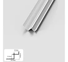 Профиль угловой внутренний алюминиевый для панелей 9 мм белый 5172-88 Профиль угловой внутренний алюминиевый для панелей 9 мм белый 5172-88