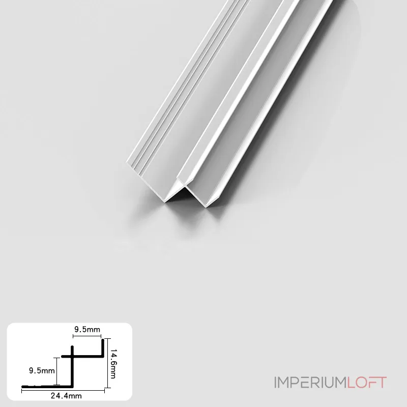 Профиль угловой внутренний алюминиевый для панелей 9 мм белый 5172-88 от KBOOS Профиль угловой внутренний алюминиевый для панелей 9 мм белый 5172-88 от KBOOS