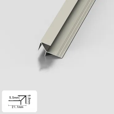 Профиль угловой внешний алюминиевый для панелей 5 мм шампань 5806-88 Профиль угловой внешний алюминиевый для панелей 5 мм шампань 5806-88