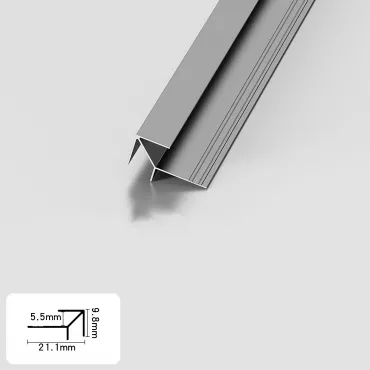 Профиль угловой внешний алюминиевый для панелей 5 мм серый 5683-88 Профиль угловой внешний алюминиевый для панелей 5 мм серый 5683-88