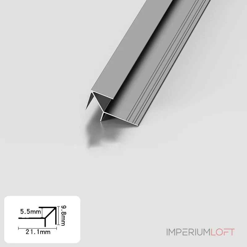 Профиль угловой внешний алюминиевый для панелей 5 мм серый 5683-88 от KBOOS Профиль угловой внешний алюминиевый для панелей 5 мм серый 5683-88 от KBOOS