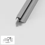 Профиль угловой внешний алюминиевый для панелей 7 мм серый 5685-88 от KBOOS Профиль угловой внешний алюминиевый для панелей 7 мм серый 5685-88 от KBOOS