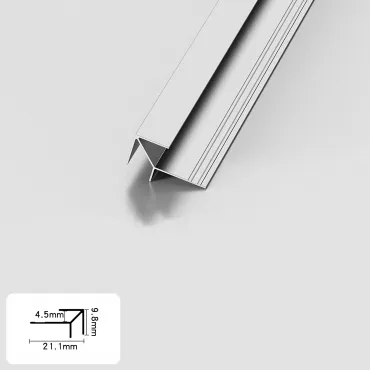 Профиль угловой внешний алюминиевый для панелей 4 мм серебристый 5640-88 Профиль угловой внешний алюминиевый для панелей 4 мм серебристый 5640-88