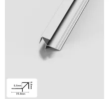 Профиль угловой внешний алюминиевый для панелей 8 мм серебристый 5644-88 Профиль угловой внешний алюминиевый для панелей 8 мм серебристый 5644-88