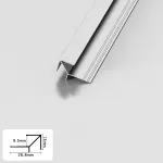 Профиль угловой внешний алюминиевый для панелей 9 мм серебристый 5645-88 от KBOOS Профиль угловой внешний алюминиевый для панелей 9 мм серебристый 5645-88 от KBOOS