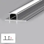 Профиль соединительный под LED ленту для панелей 9 мм серый 6060-88 от KBOOS