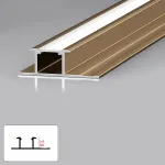 Профиль соединительный под LED ленту для панелей 7 мм золотой 6076-88 от KBOOS Профиль соединительный под LED ленту для панелей 7 мм золотой 6076-88 от KBOOS