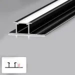 Профиль соединительный под LED ленту для панелей 7 мм черный 6064-88 от KBOOS Профиль соединительный под LED ленту для панелей 7 мм черный 6064-88 от KBOOS