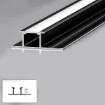 Профиль соединительный под LED ленту для панелей 8 мм черный 6065-88 от KBOOS