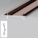 Профиль плинтус напольный алюминиевый для панелей 4 мм розовое золото 5971-88 от KBOOS Профиль плинтус напольный алюминиевый для панелей 4 мм розовое золото 5971-88 от KBOOS