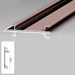 Профиль плинтус напольный алюминиевый для панелей 5 мм розовое золото 5972-88 от KBOOS Профиль плинтус напольный алюминиевый для панелей 5 мм розовое золото 5972-88 от KBOOS