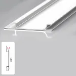 Профиль плинтус напольный алюминиевый для панелей 4 мм белый 5995-88 от KBOOS Профиль плинтус напольный алюминиевый для панелей 4 мм белый 5995-88 от KBOOS