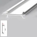 Профиль плинтус напольный алюминиевый для панелей 5 мм белый 5996-88 от KBOOS Профиль плинтус напольный алюминиевый для панелей 5 мм белый 5996-88 от KBOOS