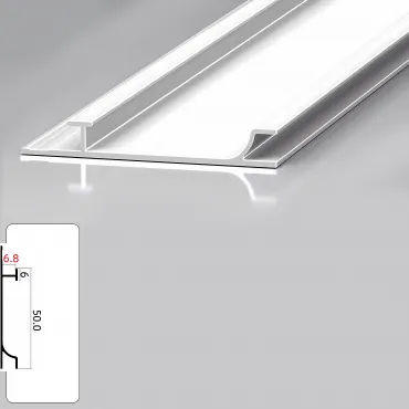 Профиль плинтус напольный алюминиевый для панелей 6 мм белый 5997-88 Профиль плинтус напольный алюминиевый для панелей 6 мм белый 5997-88