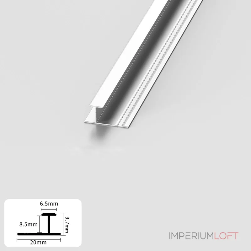 Профиль соединительный алюминиевый для панелей 8 мм серебристый 4832-88 от KBOOS Профиль соединительный алюминиевый для панелей 8 мм серебристый 4832-88 от KBOOS