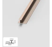 Профиль соединительный алюминиевый для панелей 5 мм розовое золото 5159-88 Профиль соединительный алюминиевый для панелей 5 мм розовое золото 5159-88