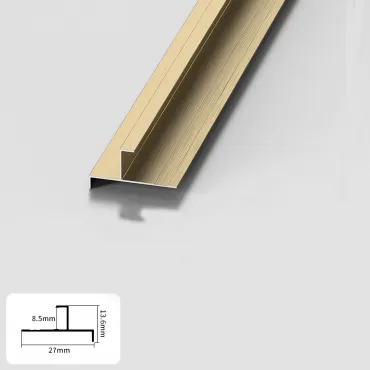 Профиль торцевой-угловой алюминиевый для панелей 8 мм латунь 5854-88 Профиль торцевой-угловой алюминиевый для панелей 8 мм латунь 5854-88