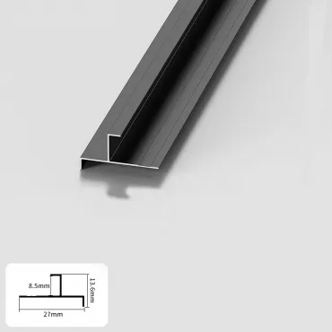 Профиль торцевой-угловой алюминиевый для панелей 8 мм черный 5860-88 Профиль торцевой-угловой алюминиевый для панелей 8 мм черный 5860-88