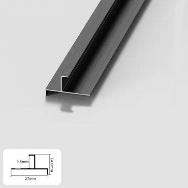 Профиль торцевой-угловой алюминиевый для панелей 9 мм черный 5861-88 Профиль торцевой-угловой алюминиевый для панелей 9 мм черный 5861-88