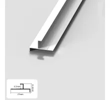 Профиль торцевой-угловой алюминиевый для панелей 6 мм белый 5840-88 Профиль торцевой-угловой алюминиевый для панелей 6 мм белый 5840-88