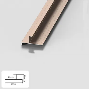 Профиль торцевой-угловой алюминиевый для панелей 6 мм розовое золото 5876-88 Профиль торцевой-угловой алюминиевый для панелей 6 мм розовое золото 5876-88