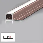 Профиль торцевой под LED ленту для панелей 4 мм розовое золото 6007-88 от KBOOS
