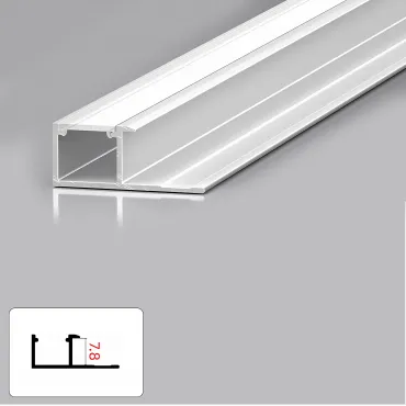 Профиль торцевой под LED ленту для панелей 7 мм белый 6034-88 Профиль торцевой под LED ленту для панелей 7 мм белый 6034-88