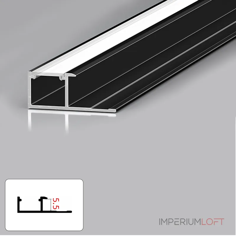 Профиль торцевой под LED ленту для панелей 5 мм черный 6020-88 от KBOOS Профиль торцевой под LED ленту для панелей 5 мм черный 6020-88 от KBOOS