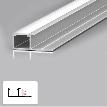 Профиль торцевой под LED ленту для панелей 7 мм серебристый 6028-88 Профиль торцевой под LED ленту для панелей 7 мм серебристый 6028-88