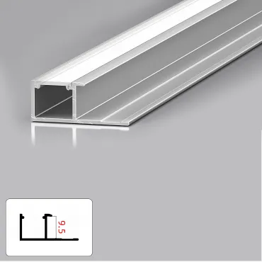 Профиль торцевой под LED ленту для панелей 9 мм серебристый 6030-88 Профиль торцевой под LED ленту для панелей 9 мм серебристый 6030-88