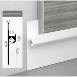 Профиль-плинтус алюминиевый напольный для панелей 9 мм белый 6117-88 от KBOOS Профиль-плинтус алюминиевый напольный для панелей 9 мм белый 6117-88 от KBOOS