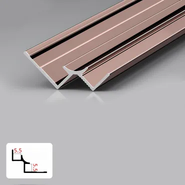 Профиль угловой внутренний алюминиевый для панелей 5 мм розовое золото 5936-88