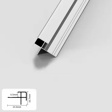 Профиль угловой внешний алюминиевый для панелей 6 мм серебристый 5755-88 Профиль угловой внешний алюминиевый для панелей 6 мм серебристый 5755-88