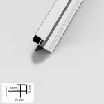 Профиль угловой внешний алюминиевый для панелей 8 мм серебристый 5757-88 от KBOOS