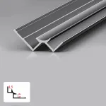 Профиль угловой внутренний алюминиевый для панелей 4 мм серый 5947-88 от KBOOS Профиль угловой внутренний алюминиевый для панелей 4 мм серый 5947-88 от KBOOS