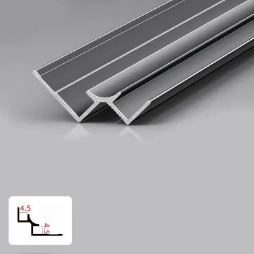 Профиль угловой внутренний алюминиевый для панелей 4 мм серый 5947-88