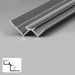 Профиль угловой внутренний алюминиевый для панелей 8 мм серый 5951-88 от KBOOS Профиль угловой внутренний алюминиевый для панелей 8 мм серый 5951-88 от KBOOS