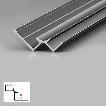 Профиль угловой внутренний алюминиевый для панелей 8 мм серый 5951-88