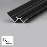 Профиль угловой внутренний алюминиевый для панелей 4 мм черный 5953-88 от KBOOS Профиль угловой внутренний алюминиевый для панелей 4 мм черный 5953-88 от KBOOS