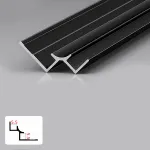 Профиль угловой внутренний алюминиевый для панелей 5 мм черный 5954-88 от KBOOS